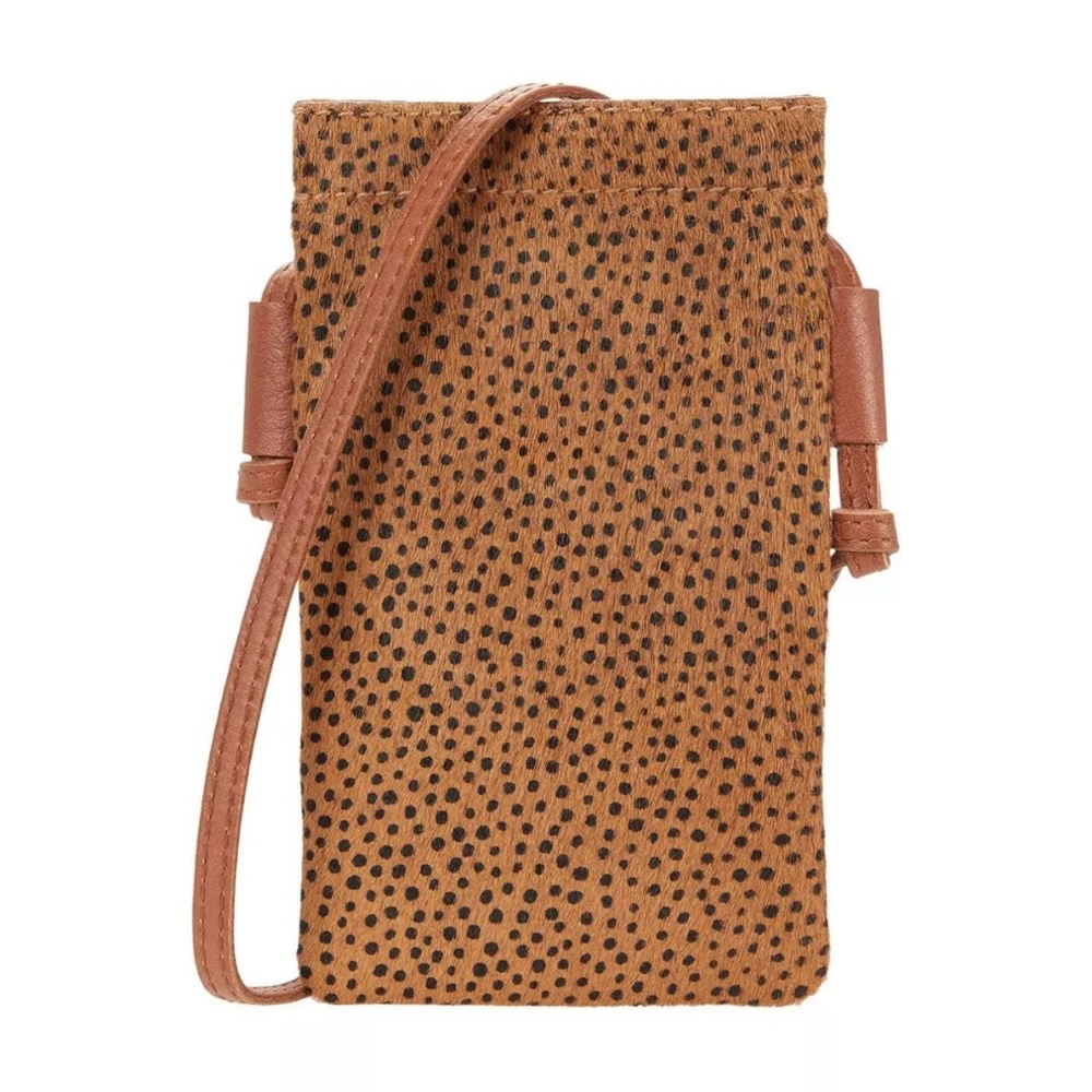 Smartphone Genuine Calf Hair & Leather Crossbody Bag